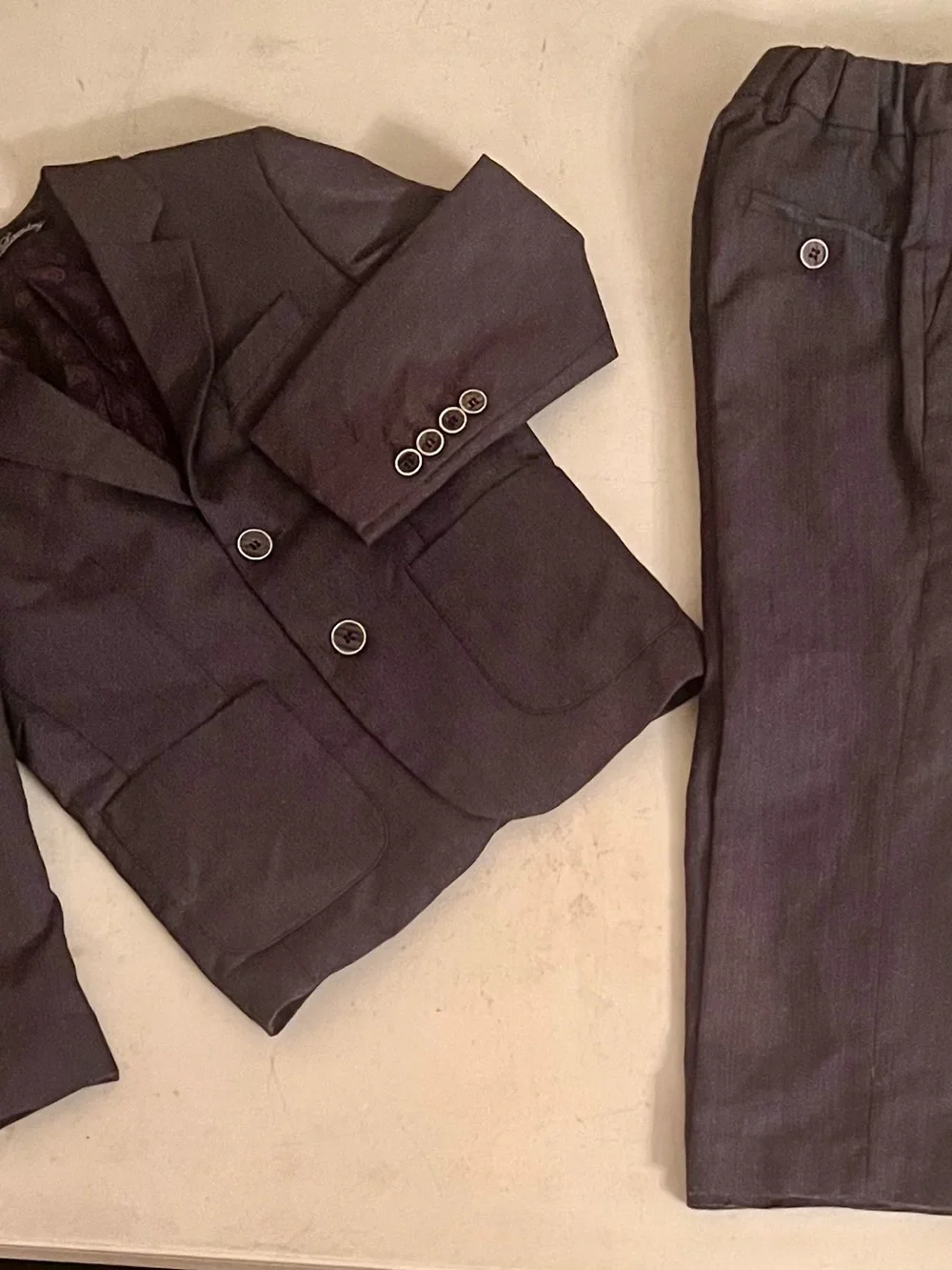 English Laundry Gray/Blue Two-Piece Suit Jacket & Pants for Boys size 5